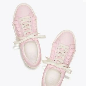 Tory Burch Ruffle Sneaker Pink New